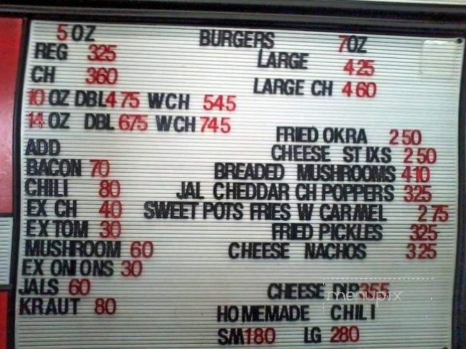 Bob and Scottie's Dairy Barn - Benton, AR menu_pic