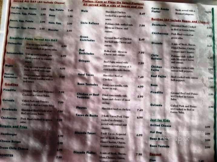 Little Mexico Grill - Albuquerque, NM menu_pic