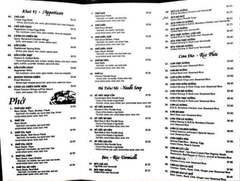 iPho Vietnamese Restaurant - Danville, CA menu_pic