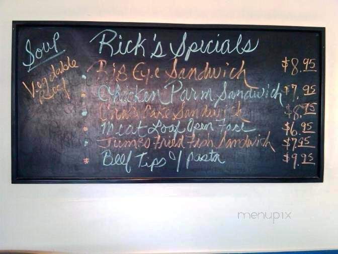 Rick's Grill - Williamsburg, VA menu_pic