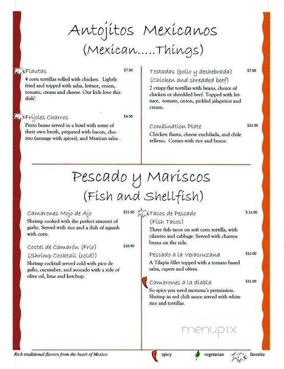 Toro's - Fountain, CO menu_pic