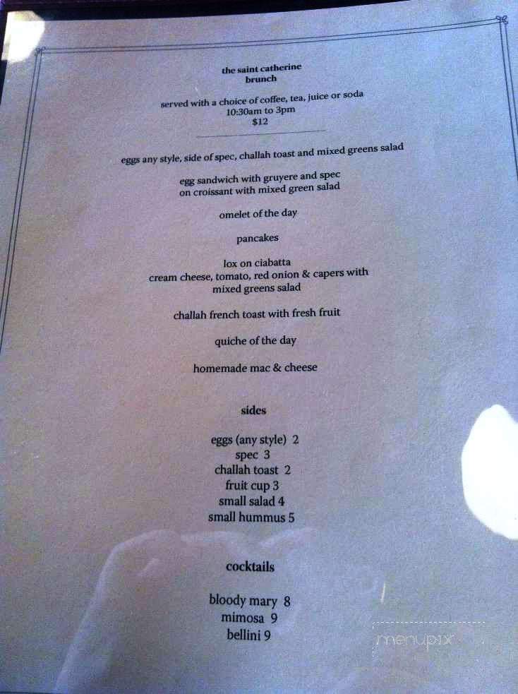 The Saint Catherine - Brooklyn, NY menu_pic
