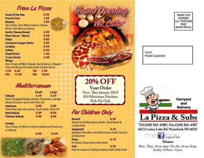 /380189866/La-Pizza-and-Subs-Waterford-Township-MI - Waterford, MI