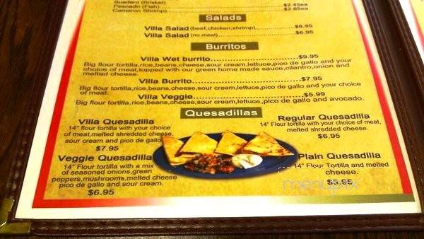 Los Bigotes de Villa - Tukwila, WA menu_pic
