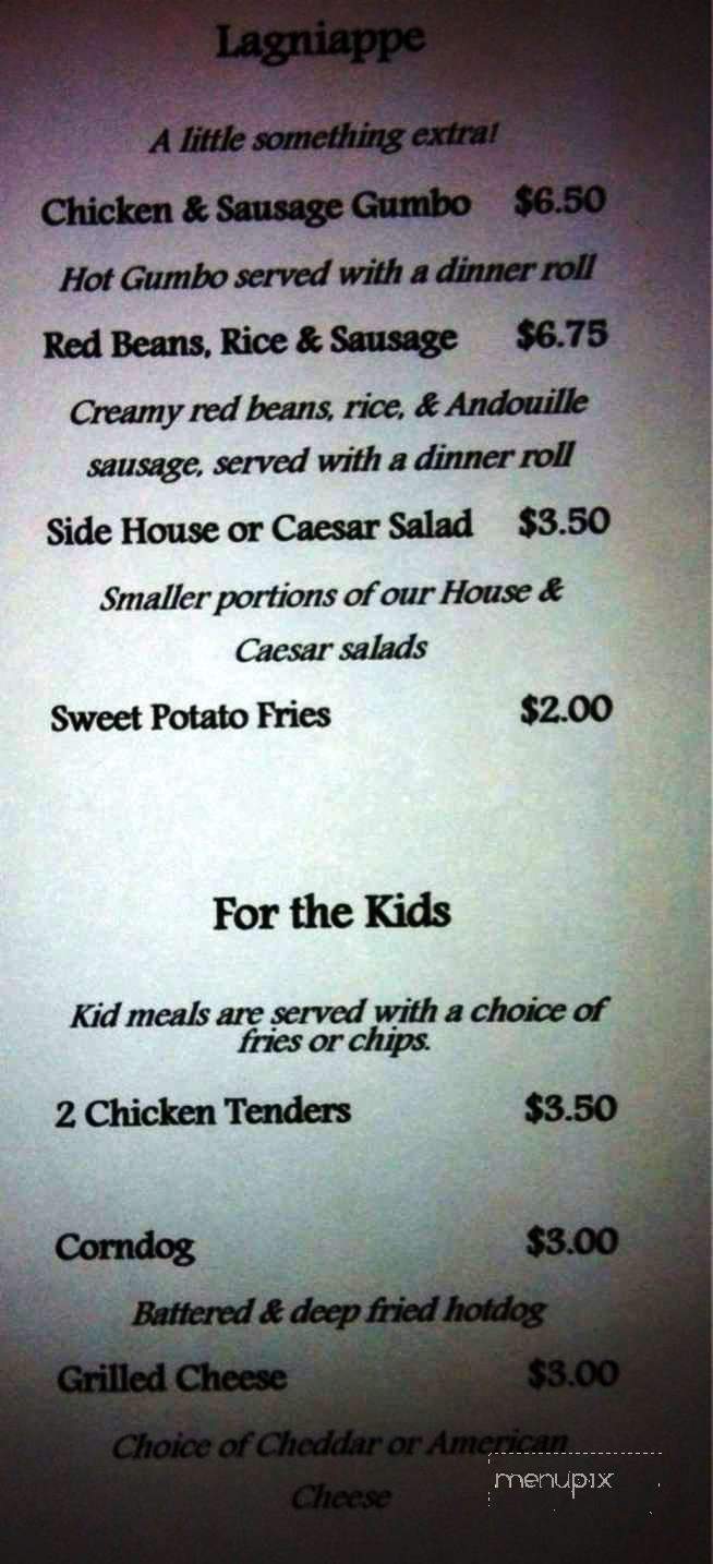 Daigle's Diner - Lafayette, LA menu_pic
