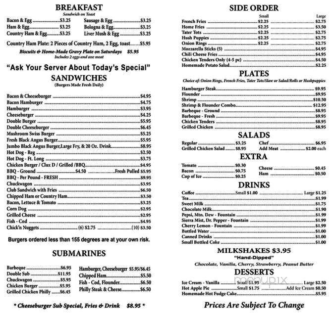City Drive in - Spruce Pine, NC menu_pic