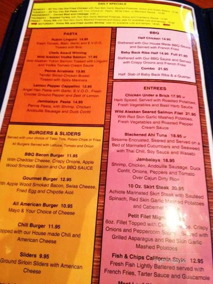 Stadium Club Sports Bistro - Rancho Mirage, CA menu_pic