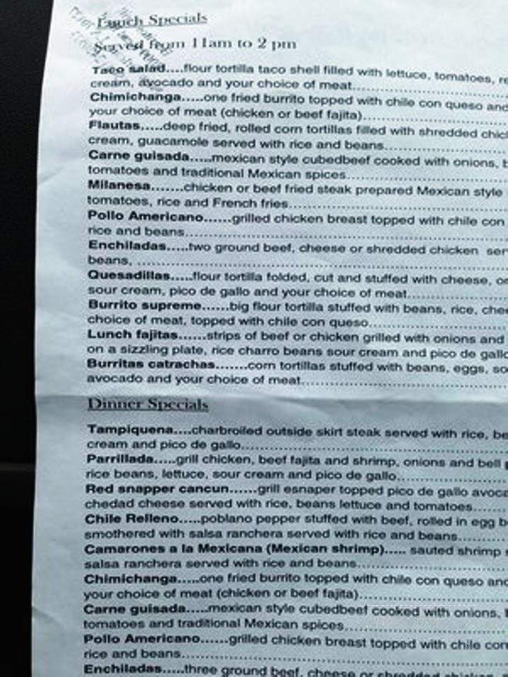 Taqueria Burrito's Grill - New Orleans, LA menu_pic