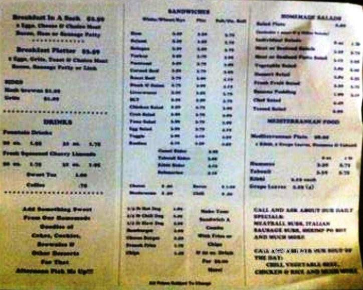 The Corner Deli & More - Jacksonville, FL menu_pic
