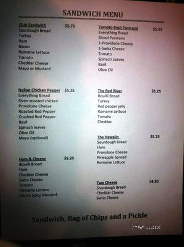 Hot Shots Coffee House - Ada, OK menu_pic