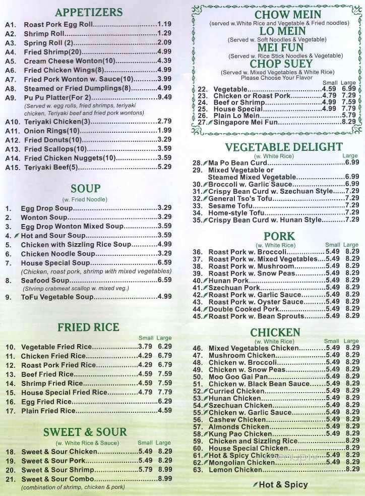 China One - Saint Joseph, MN menu_pic