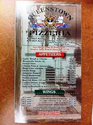 Queenstown Pizzeria - Queenstown, MD menu_pic