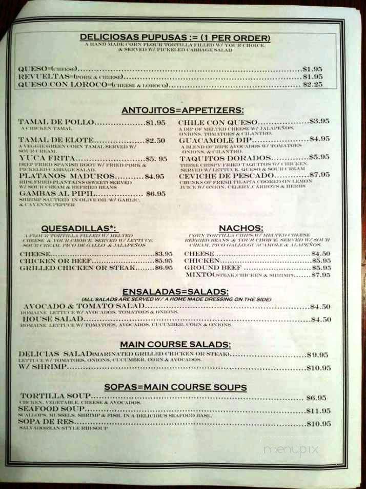 Delicia's - Lynchburg, VA menu_pic