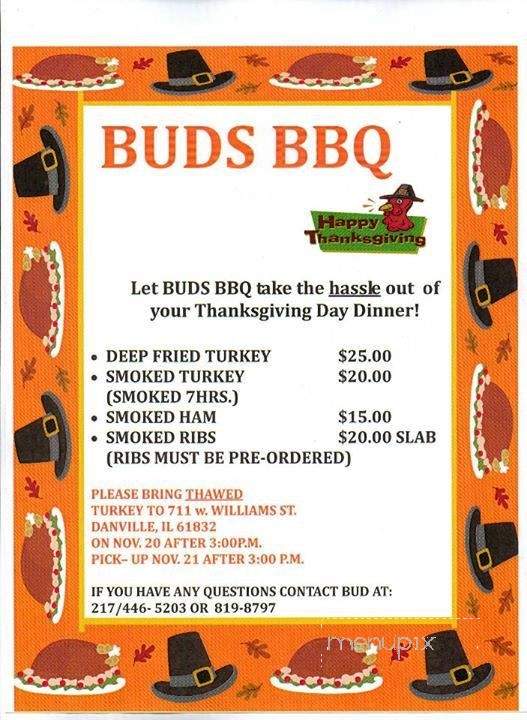 Bud's BBQ - Danville, IL menu_pic