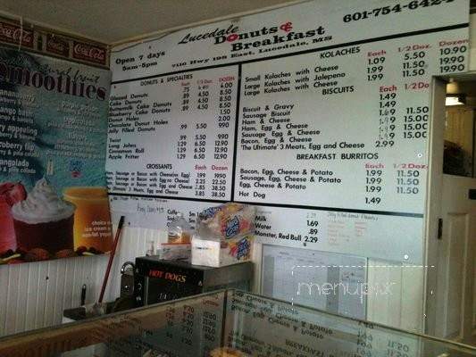 Lucedale Donut and Breakfast - Lucedale, MS menu_pic