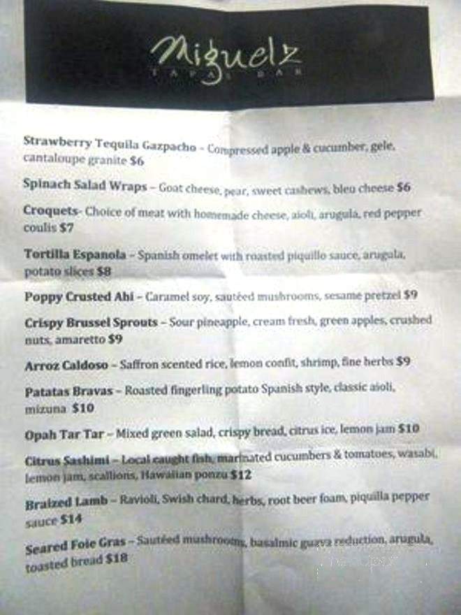 Miguel'z of Hawaii Kai - Honolulu, HI menu_pic