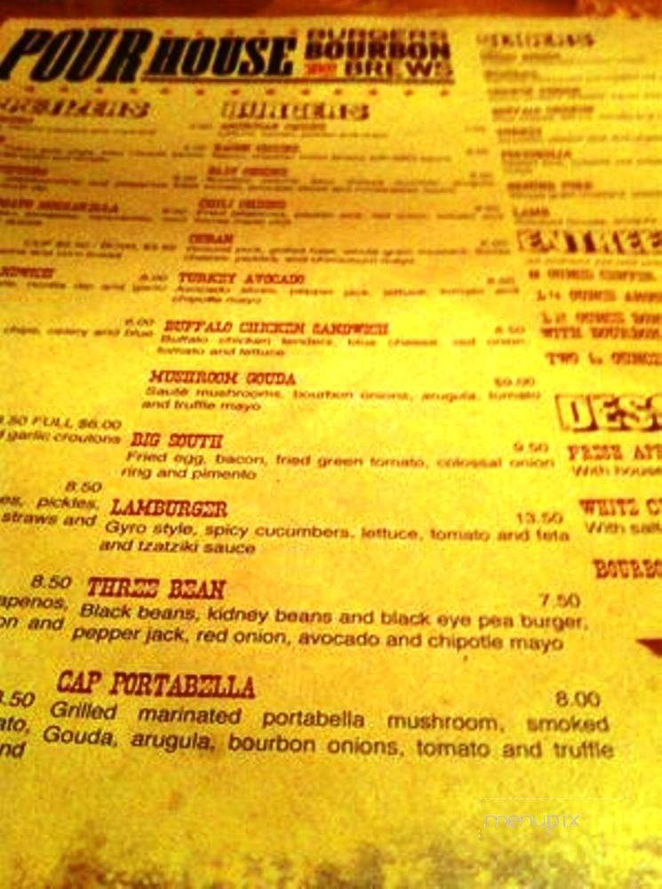 Pour House - Nashville, TN menu_pic