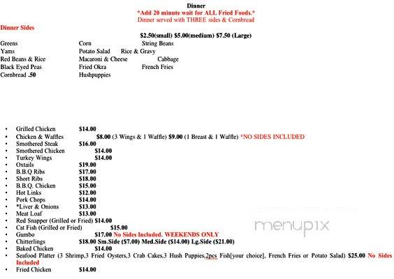 Soul Food Cafe - Las Vegas, NV menu_pic
