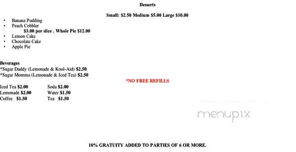 Soul Food Cafe - Las Vegas, NV menu_pic