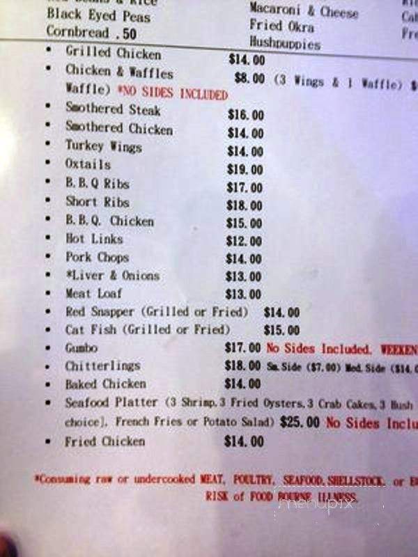 Soul Food Cafe - Las Vegas, NV menu_pic