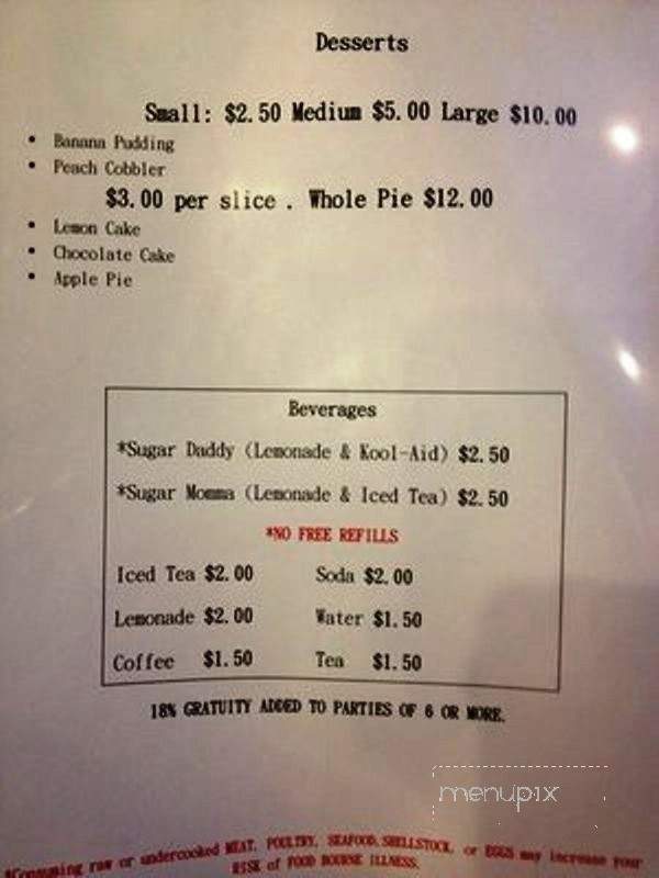 Soul Food Cafe - Las Vegas, NV menu_pic