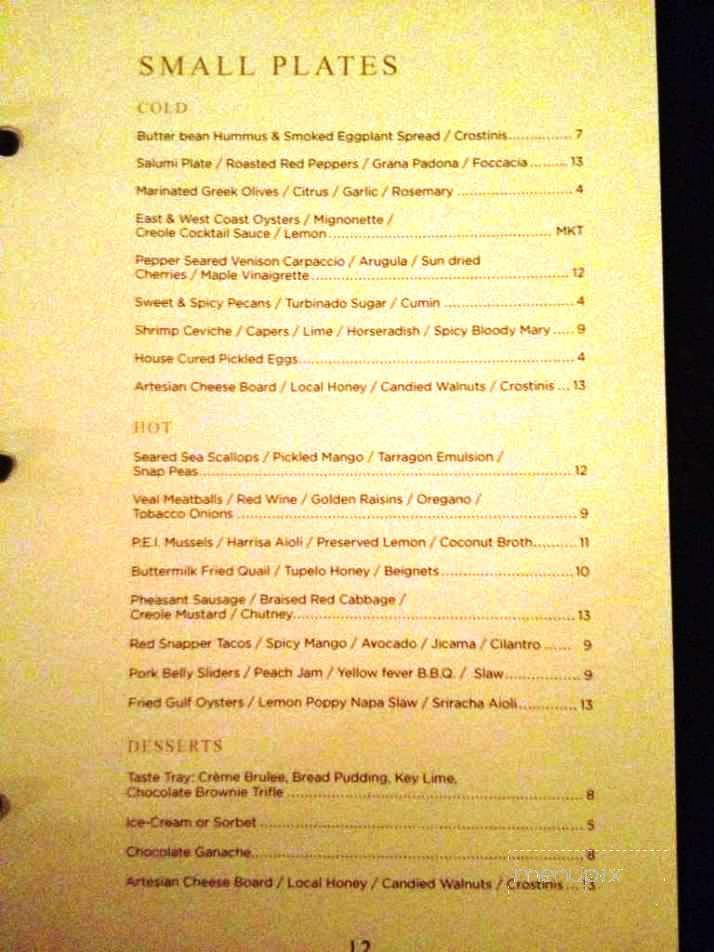 Library Lounge - Jackson, MS menu_pic