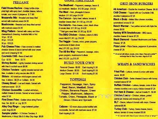 Field House Pizza - Fredericksburg, VA menu_pic