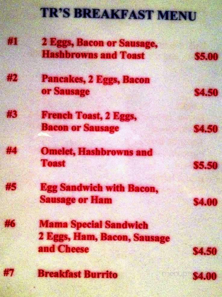 TR's Sports Bar & Grille - Clive, IA menu_pic