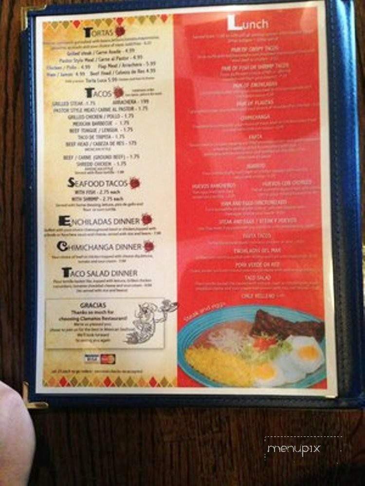 Clamatos - Georgetown, KY menu_pic