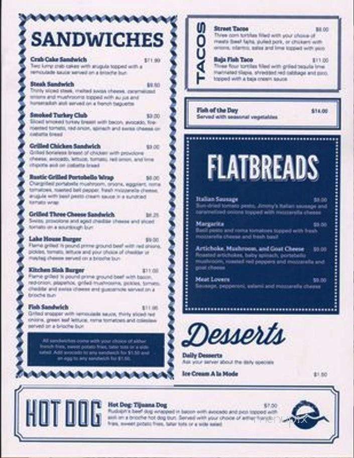 Lake House - Dallas, TX menu_pic