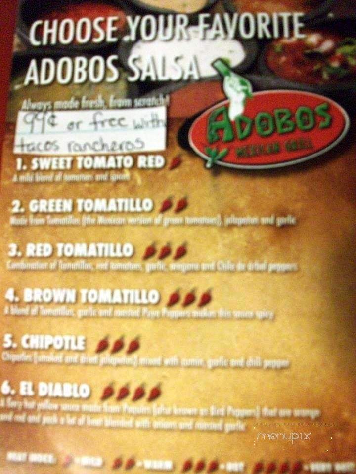 Adobo's Mexican Grill - Dubuque, IA menu_pic