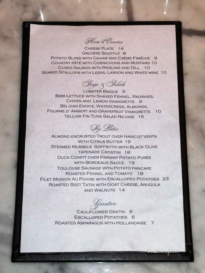 Bar Les Freres - Clayton, MO menu_pic