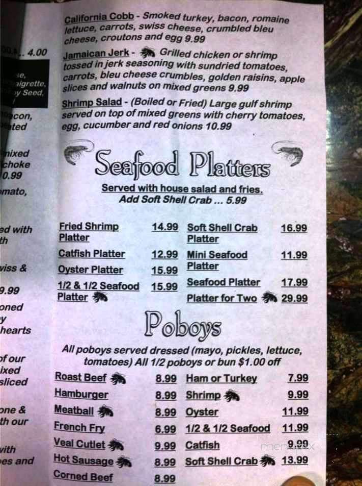 Lester's SEAFOOD - Monroe, LA menu_pic
