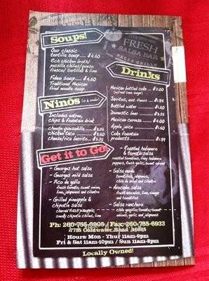 Salsa Grille - Fort Wayne, IN menu_pic