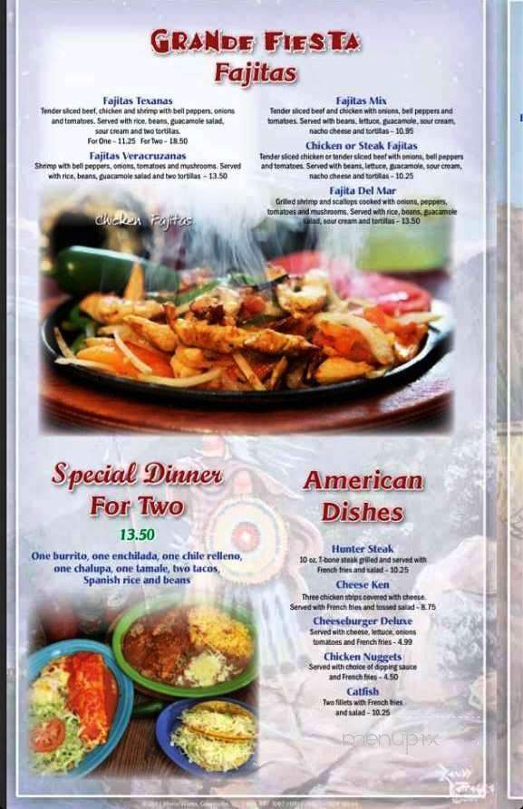 El Cazador Mexican Grill - Appomattox, VA menu_pic