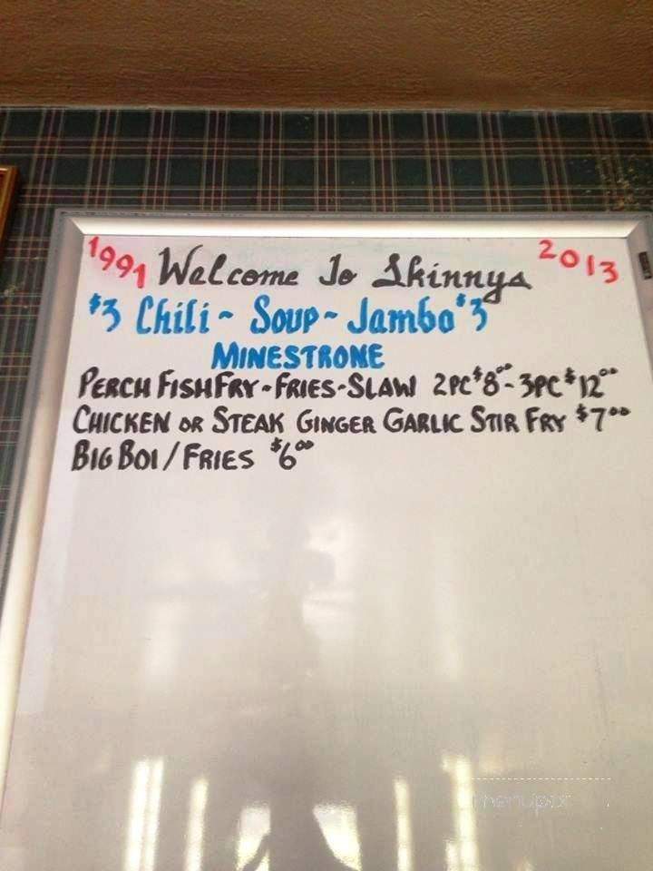 Skinny's Bar and Grille - Cleveland, OH menu_pic