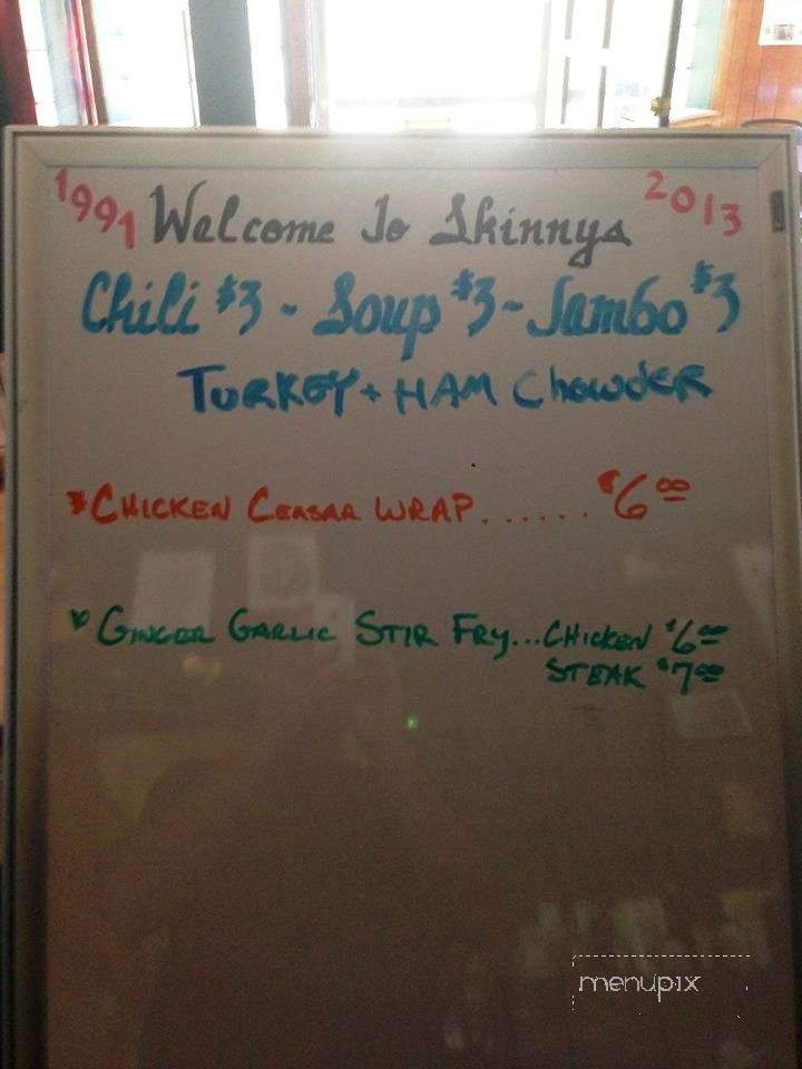 Skinny's Bar and Grille - Cleveland, OH menu_pic