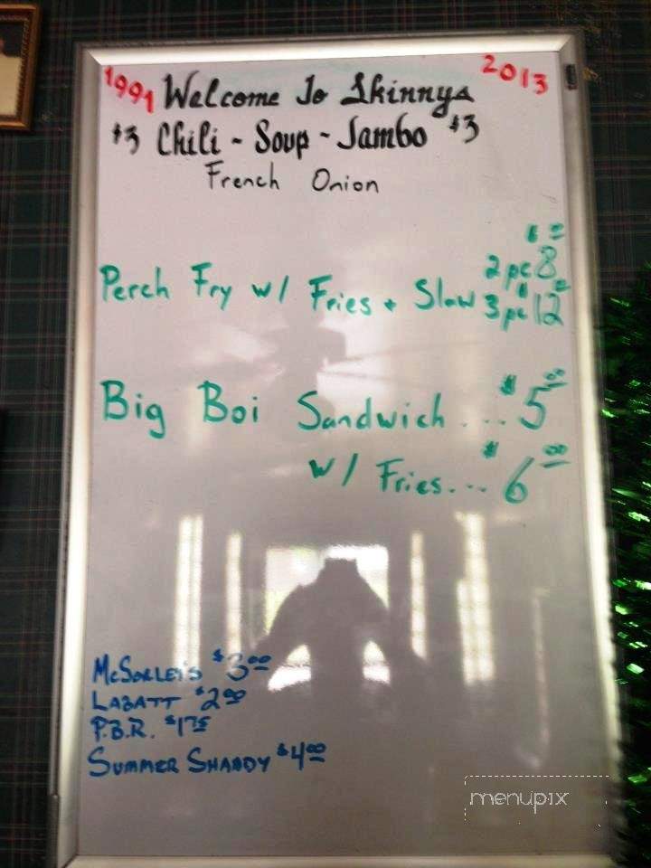 Skinny's Bar and Grille - Cleveland, OH menu_pic