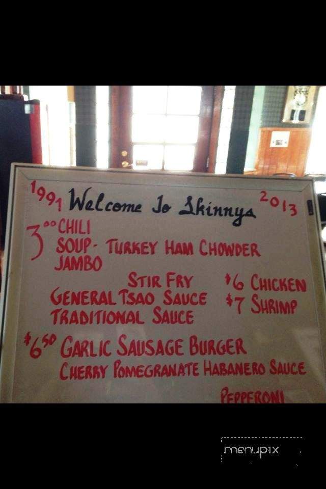 Skinny's Bar and Grille - Cleveland, OH menu_pic