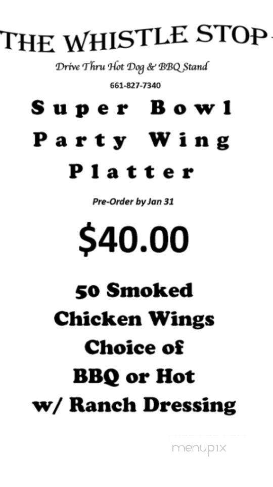 Whistle Stop BBQ and hot dogs - Tehachapi, CA menu_pic