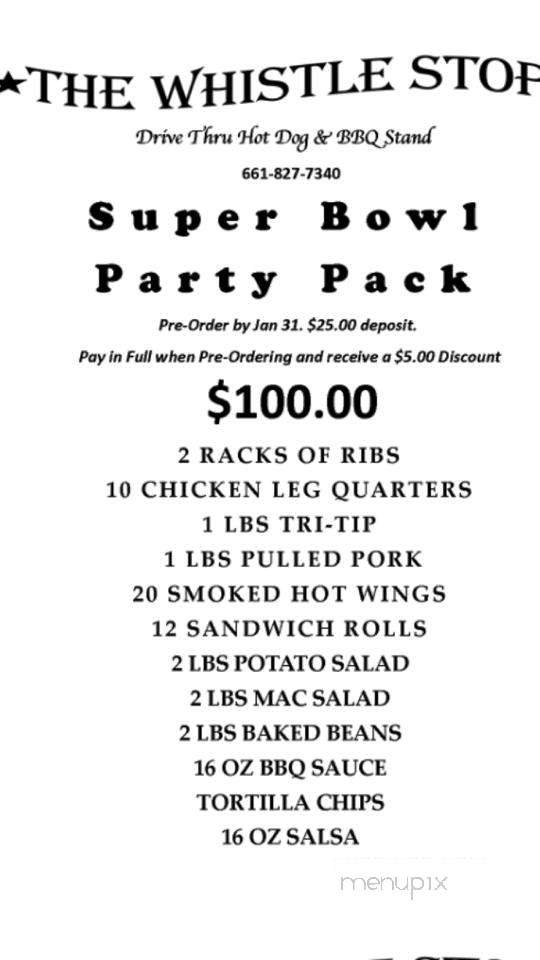 Whistle Stop BBQ and hot dogs - Tehachapi, CA menu_pic