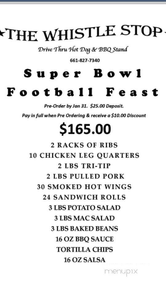 Whistle Stop BBQ and hot dogs - Tehachapi, CA menu_pic