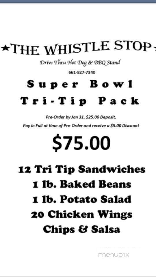 Whistle Stop BBQ and hot dogs - Tehachapi, CA menu_pic