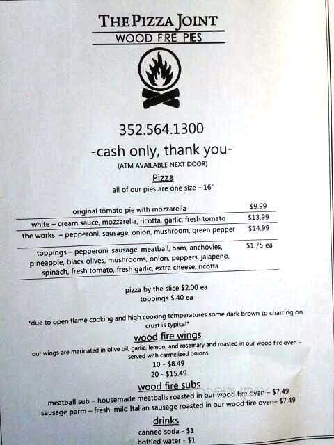 Pizza Joint - Dunnellon, FL menu_pic
