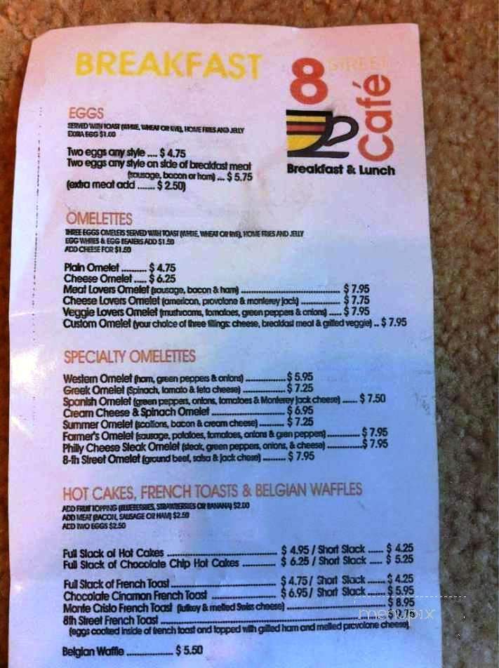 8th Street Cafe - Atlantic City, NJ menu_pic