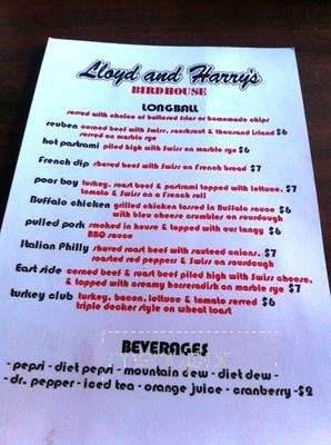 Lloyd Harry Birdhouse - Saint Louis, MO menu_pic