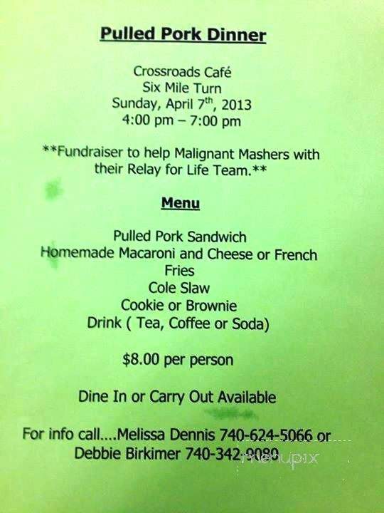 Crossroads Cafe - Crooksville, OH menu_pic