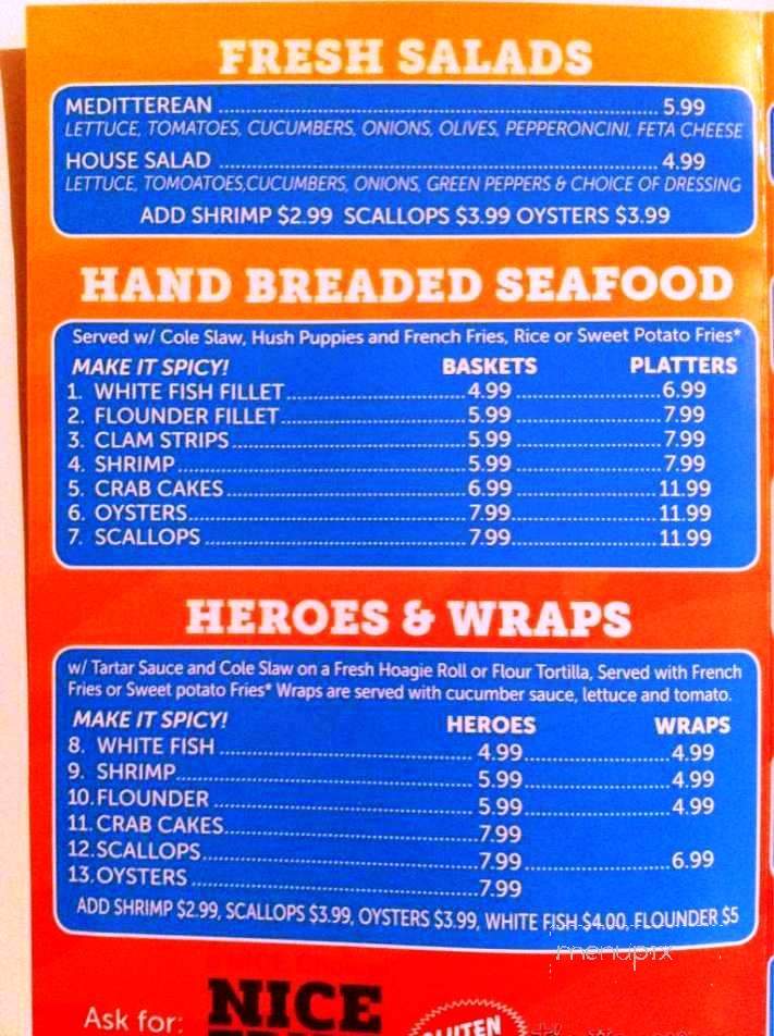 Royal Fish Fry - North Myrtle Beach, SC menu_pic