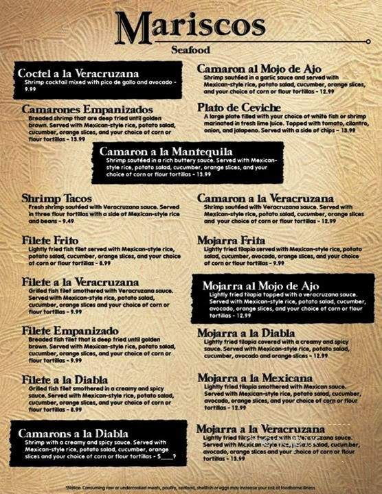 El Patron Authentic Mexican Bar and Grill - Florence, KY menu_pic