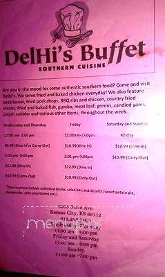 DelHi's Soulfood Buffet - Kansas City, KS menu_pic